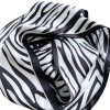 Black and white zebra print Mulberry Silk Scarf Streamer 070