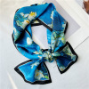 Blue Lotus Mulberry Silk Silk Scarf Spring and Summer Streamer 064