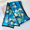 Blue Lotus Mulberry Silk Silk Scarf Spring and Summer Streamer 064