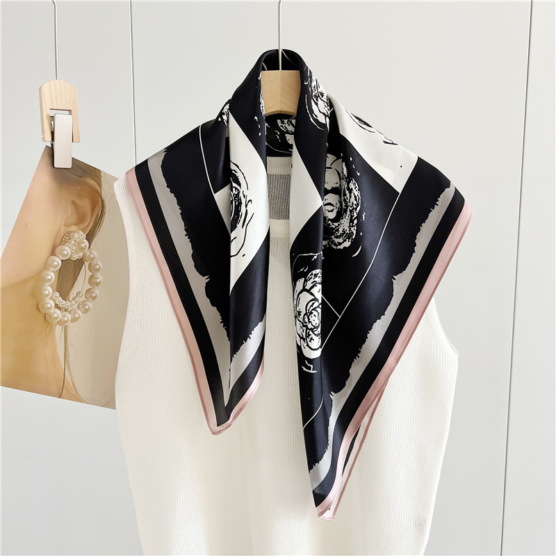 Camellia Spring/Summer Mulberry Silk Medium Square Shawl 095