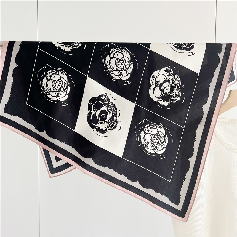 Camellia Spring/Summer Mulberry Silk Medium Square Shawl 095