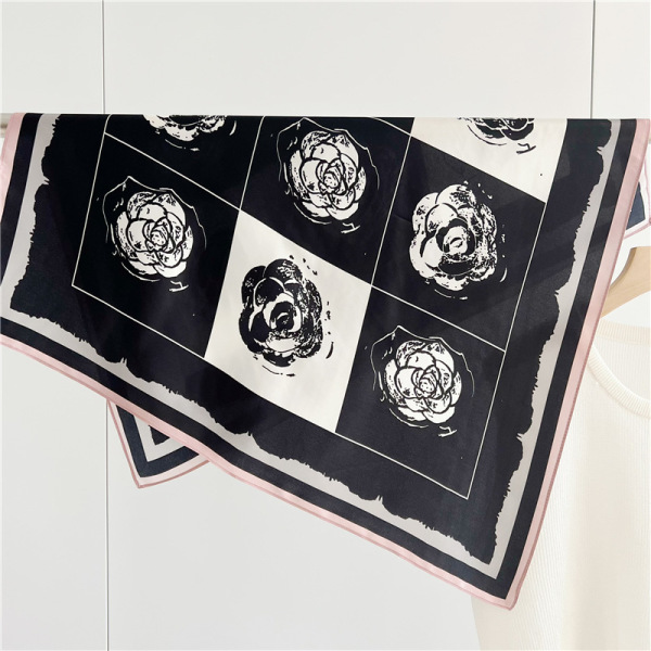 Camellia Spring/Summer Mulberry Silk Medium Square Shawl 095