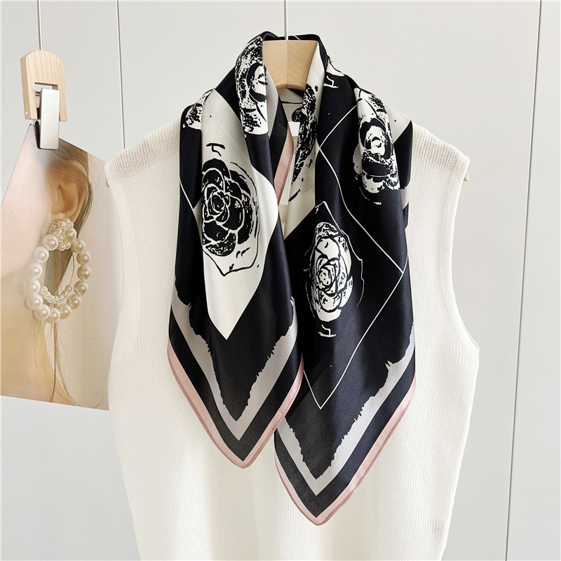 Camellia Spring/Summer Mulberry Silk Medium Square Shawl 095