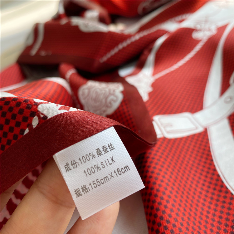 Double Layer Silk Scarf Mulberry Silk Scarf Decorative Scarf Streamer 052