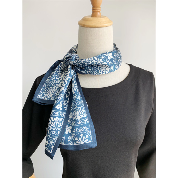 Double sided mulberry Silk scarf autumn and winter streamers 036