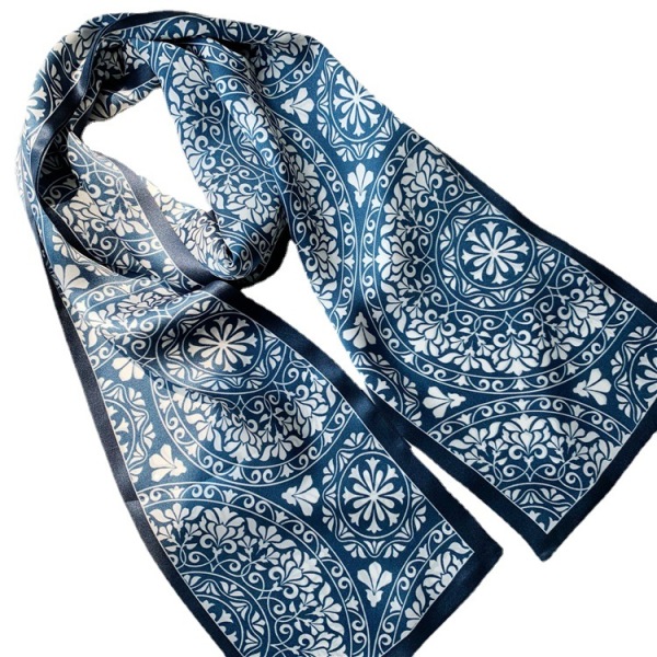 Double sided mulberry Silk scarf autumn and winter streamers 036