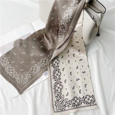 Double sided mulberry silk scarf women's all-match autumn  scarf streamer 004