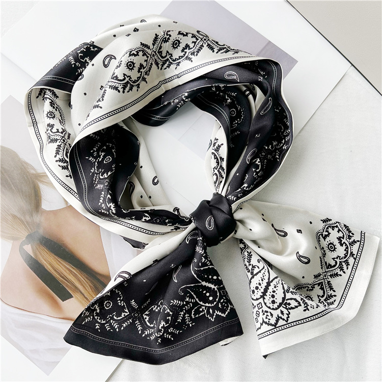 Double sided mulberry silk scarf women's all-match autumn  scarf streamer 004