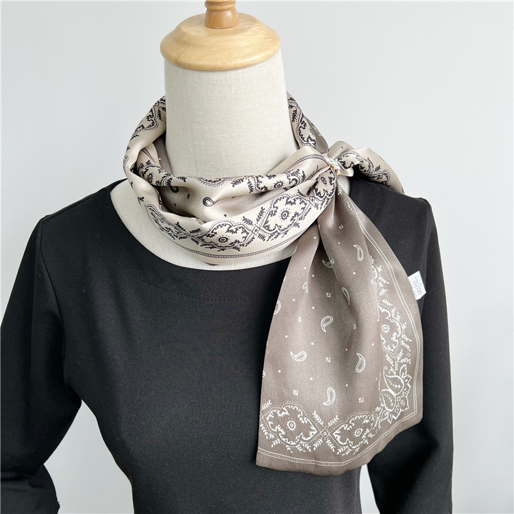 Double sided mulberry silk scarf women's all-match autumn  scarf streamer 004