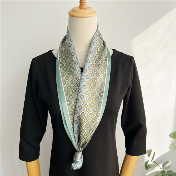 Double sided Silk Crepe Plain Satin Mulberry Silk Scarf Streamer 067