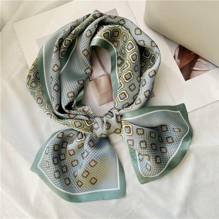 Double sided Silk Crepe Plain Satin Mulberry Silk Scarf Streamer 067