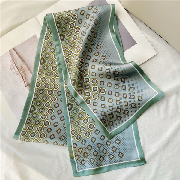 Double sided Silk Crepe Plain Satin Mulberry Silk Scarf Streamer 067