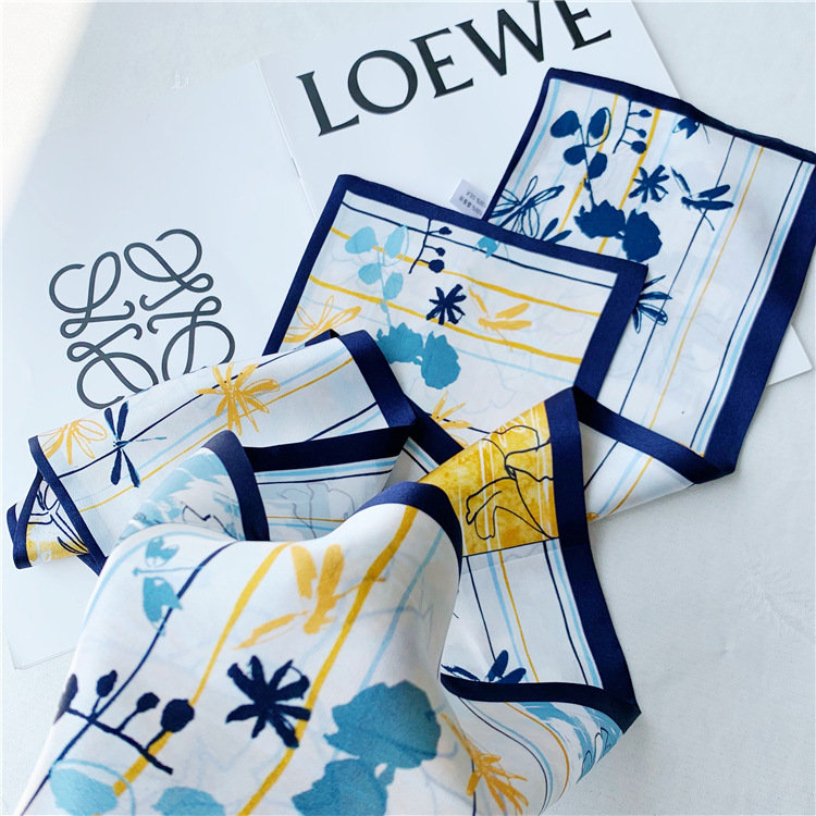 Female spring and summer floral Dragonfly silk streamer scarf 073