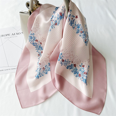 Intellectual Square Scarf Mulberry Silk Silk Scarf 080