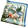 Leaf Flamingos Middle Pure silk Shawl 083