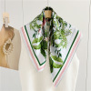 Leaf Flamingos Middle Pure silk Shawl 083
