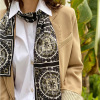Long silk scarf scarf thin narrow everything with streamer headband female 005