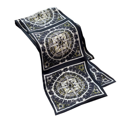 Long silk scarf scarf thin narrow everything with streamer headband female 005