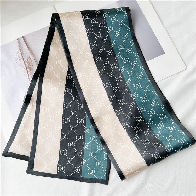 Match color female winter double double sided silk Scarf streamer 066
