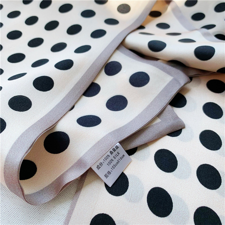 Mulberry silk double-layer scarf streamer fashion all-match long scarf 006