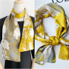 Mulberry silk scarf all-match splicing real silk streamer scarf 028