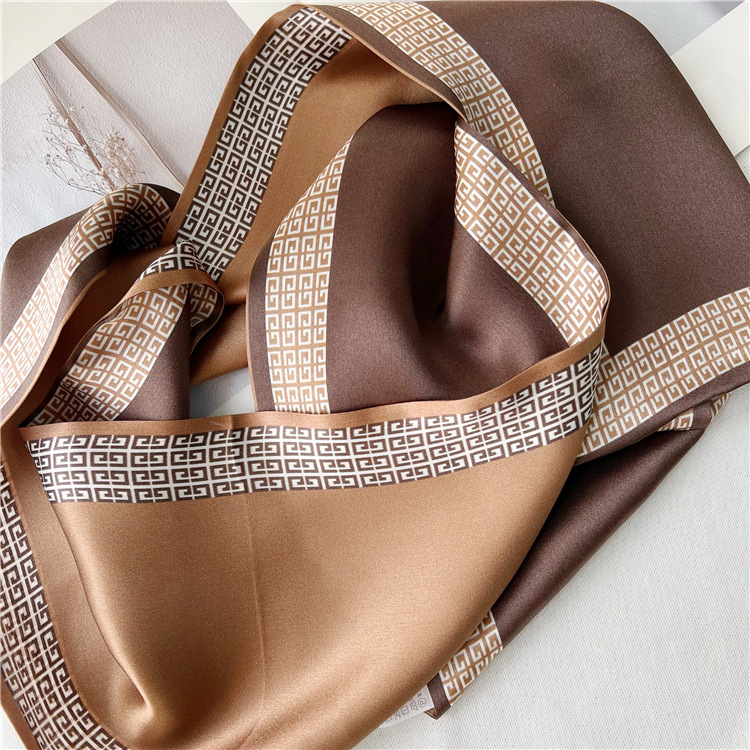 Mulberry Silk Scarf Career Double Layer Real Silk Scarf Streamer 054