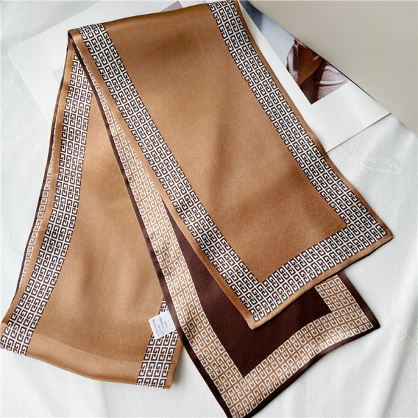 Mulberry Silk Scarf Career Double Layer Real Silk Scarf Streamer 054