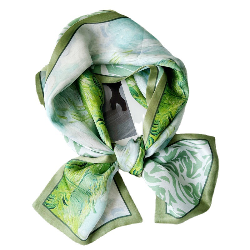 Mulberry Silk Scarf Crepe Satin Plain Scarf Scarf Streamer 013