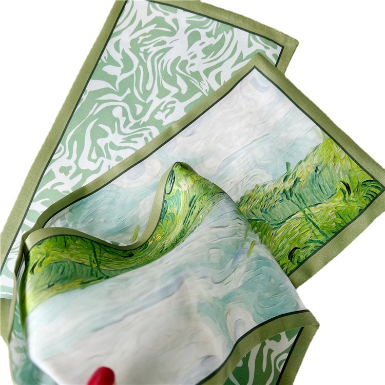 Mulberry Silk Scarf Crepe Satin Plain Scarf Scarf Streamer 013