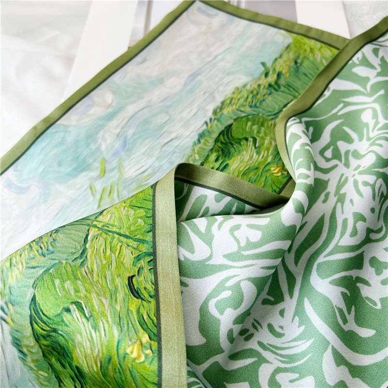 Mulberry Silk Scarf Crepe Satin Plain Scarf Scarf Streamer 013