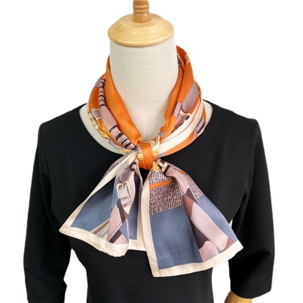 Mulberry Silk Scarf Everything Double sided plain crepe Satin streamer 045