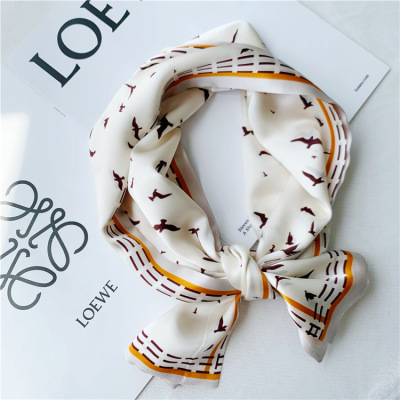 Mulberry Silk Scarf Everything Double sided thin narrow scarf streamer 014