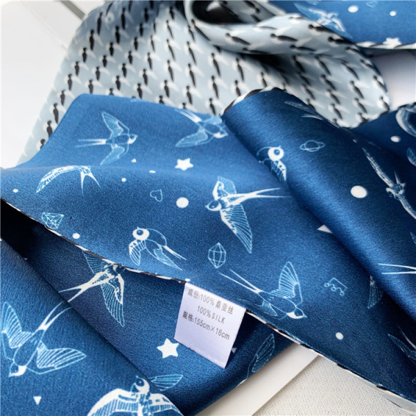 Mulberry Silk scarf fashion Everything Double sided streamer 026