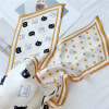 Mulberry Silk Scarf Kitten Wave Dot Double sided thin narrow streamer 055
