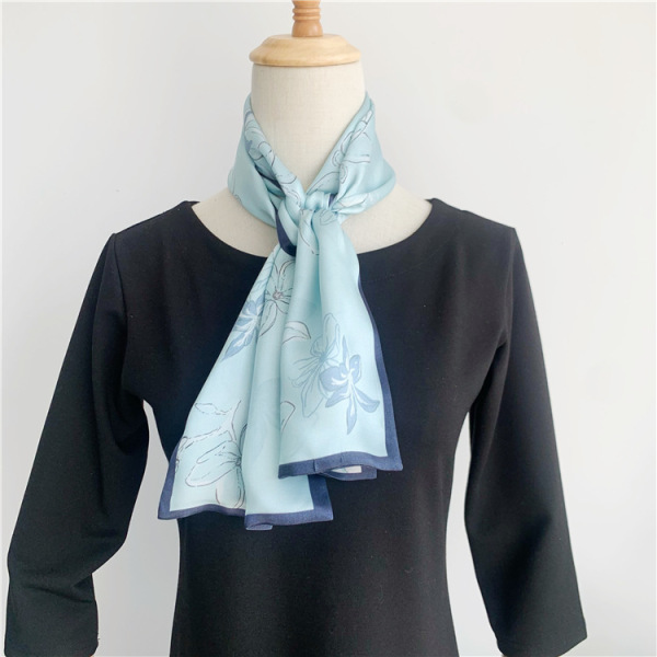 Mulberry silk scarf Multifunctional decorative scarf Piao 022