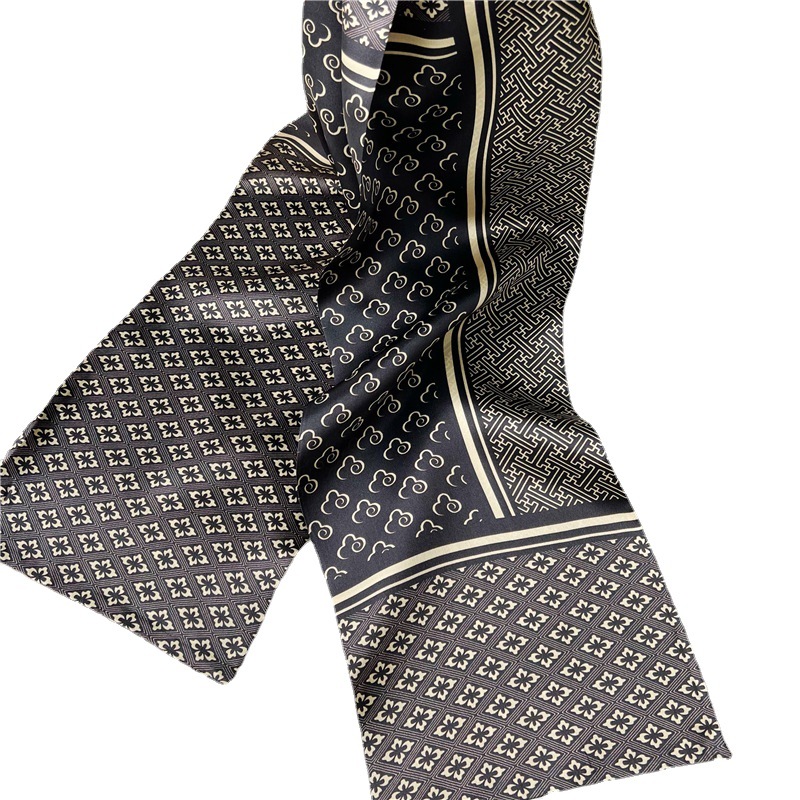 Mulberry Silk Scarf spring summer Double sided real Silk Scarf streamer 053