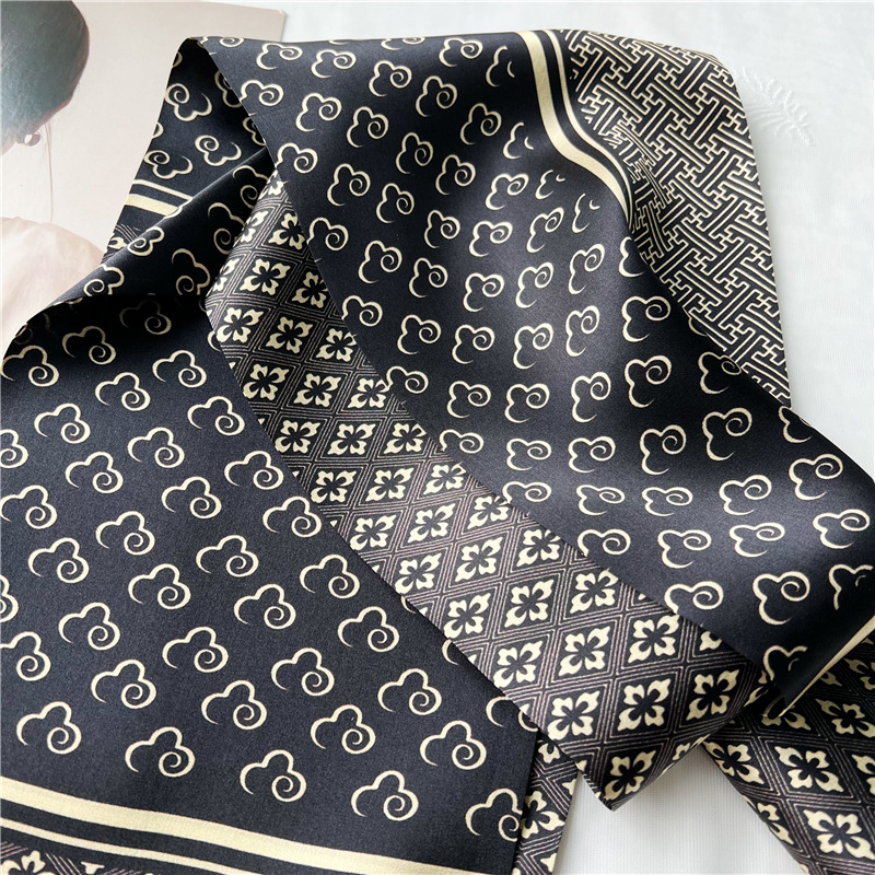 Mulberry Silk Scarf spring summer Double sided real Silk Scarf streamer 053