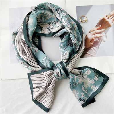 Mulberry Silk Scarf spring and summer Double sided Scarf streamer 046