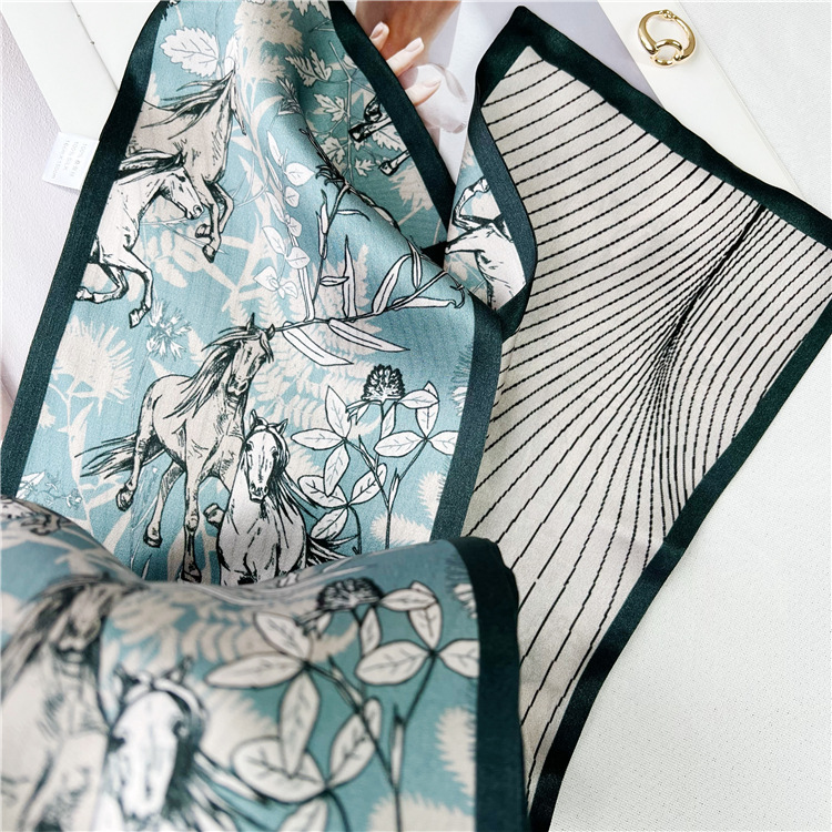 Mulberry Silk Scarf spring and summer Double sided Scarf streamer 046