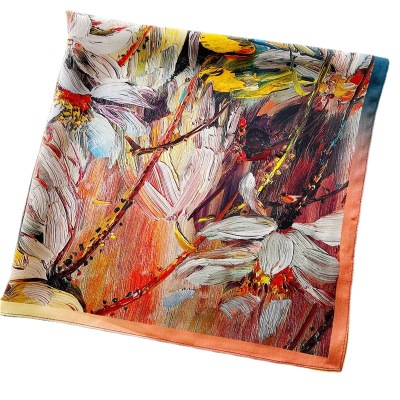 Real Silk scarf fashion mulberry silk medium square shawl 097