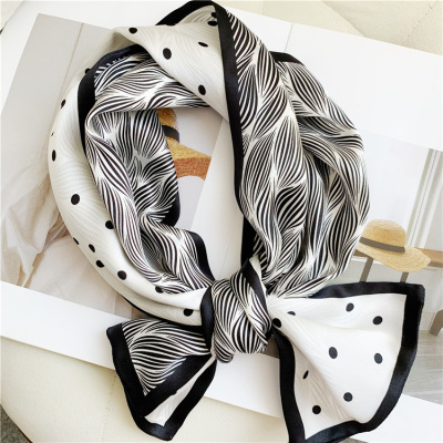 Real Silk streamer new double-sided mulberry silk scarf all-matching scarf 003