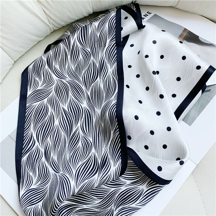 Real Silk streamer new double-sided mulberry silk scarf all-matching scarf 003