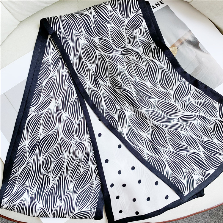 Real Silk streamer new double-sided mulberry silk scarf all-matching scarf 003