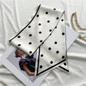 Silk Scarf Multifunctional French Vintage spotty headband shawl 029