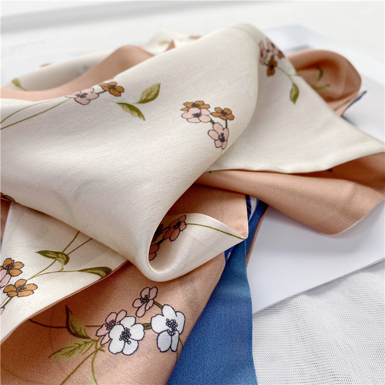 silk scarf spring and summer all-match long double-layer double-sided scarf 008
