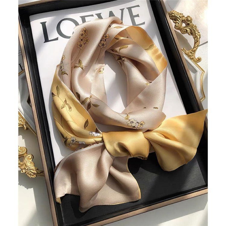 silk scarf spring and summer all-match long double-layer double-sided scarf 008