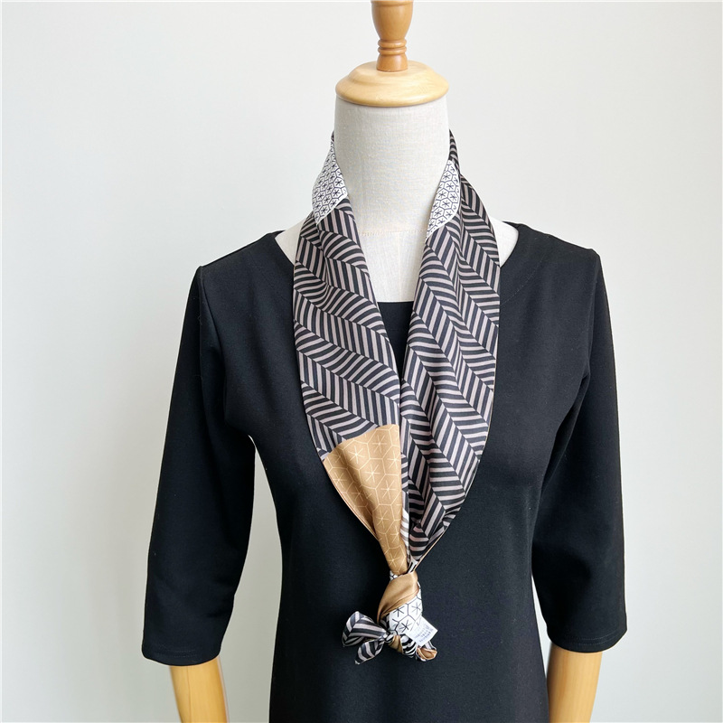 Simple Mulberry Silk Scarf Real Silk Scarf Thin narrow long scarf streamer 042