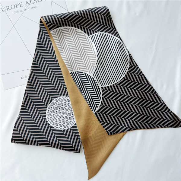 Simple Mulberry Silk Scarf Real Silk Scarf Thin narrow long scarf streamer 042