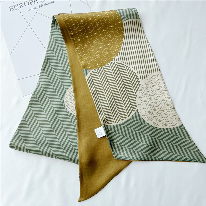 Simple Mulberry Silk Scarf Real Silk Scarf Thin narrow long scarf streamer 042