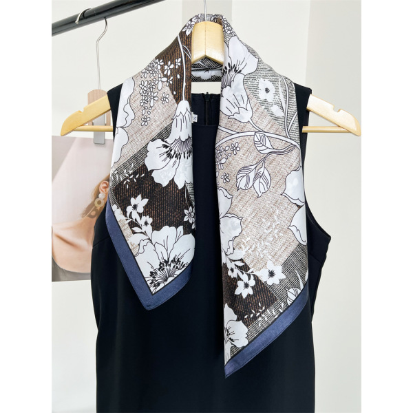 Tasteful Floral Medium Square Scarf Decorative Scarf Shawl 098